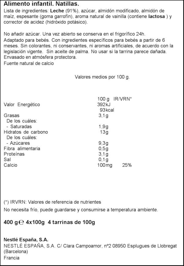 NESTLE IOGOLINO NATILLA GALETA 4X100GR