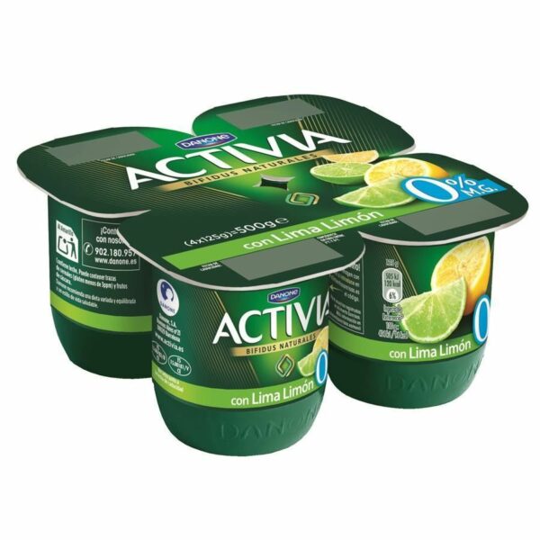 ACTIVIA 0% LLIMA/LLIMONA 4X125GR