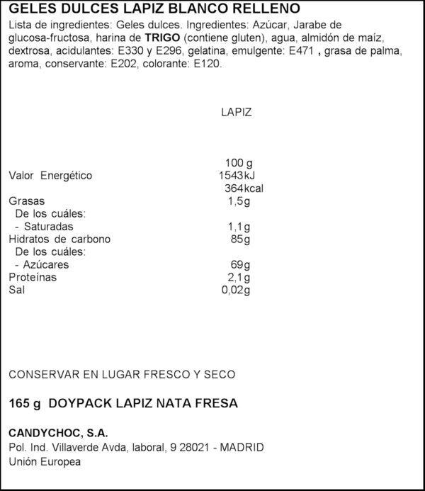 MGZ. LLAPIS NATA/MADUIXA 165GR