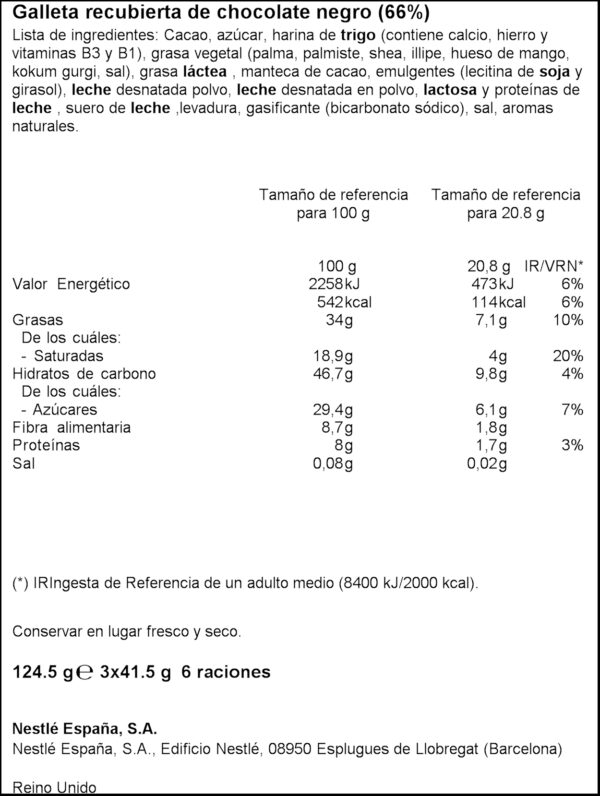 KIT KAT DARK 70% 3X41,5GR