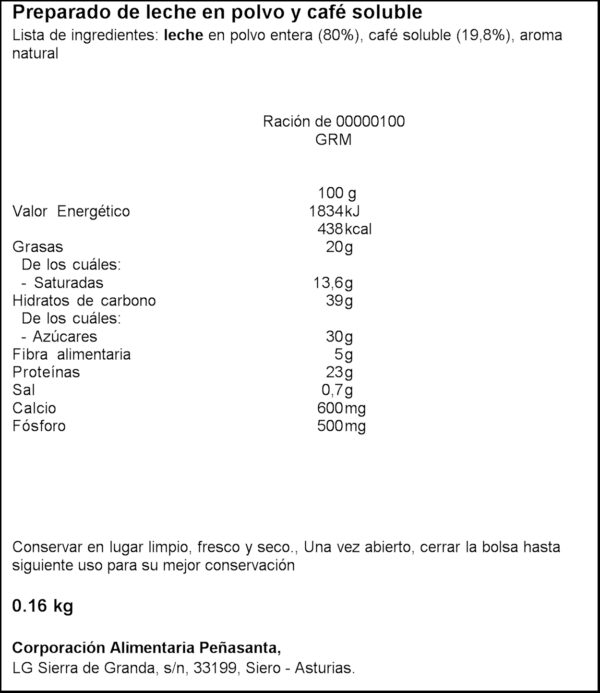 ASTURIANA CAFE AMB LLET X16