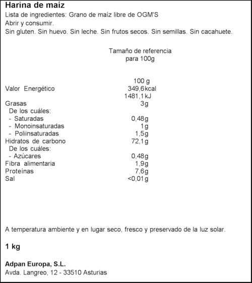 ADPAN FARINA BLAT DE MORO 1KG