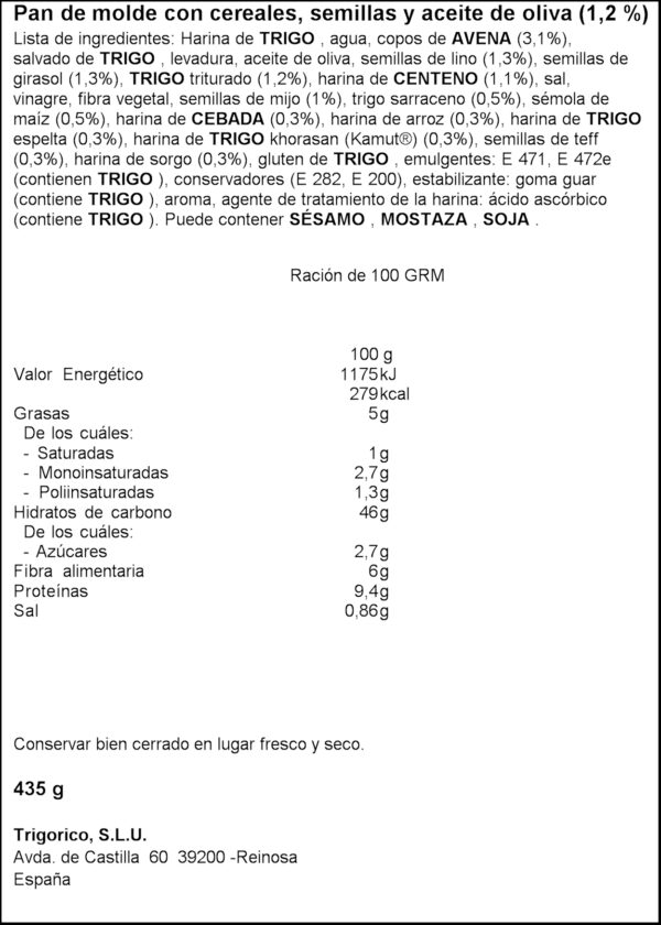 PANRICO PA 14 CEREALS 0% 435G