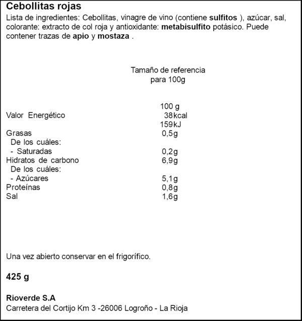 RIOVERDE CEBETA AGREDOLÇ 225GR