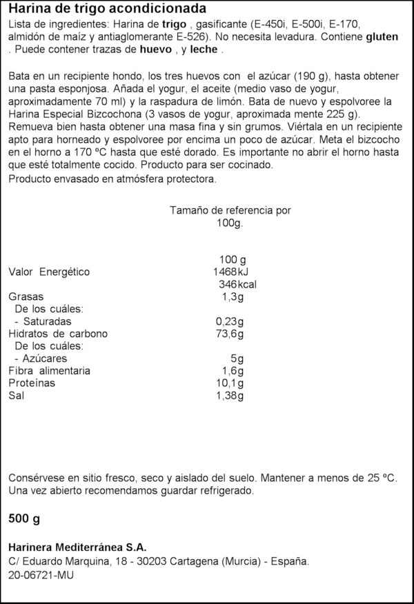 HARIMSA FARINA BISCOCHONA DE BLAT 500G