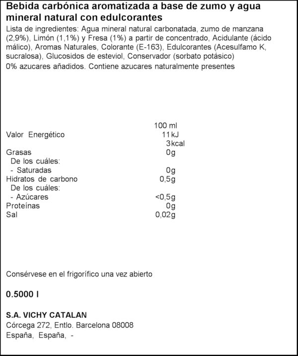 VICHY AIGUA A/GAS MADUIXA 0,50L