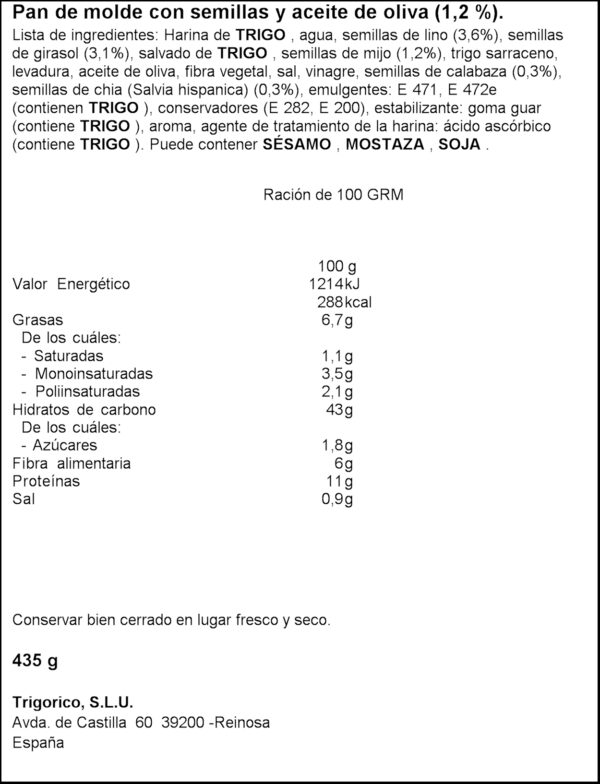 PANRICO PA DE MOTLLE CEREALIA 5LLAVORS 435 GR