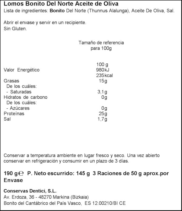 OLASAGASTI LLOM BONITOL DEL NORD 190GR