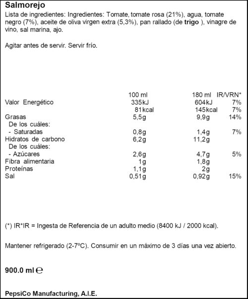 ALVALLE SALMOREJO 900ML
