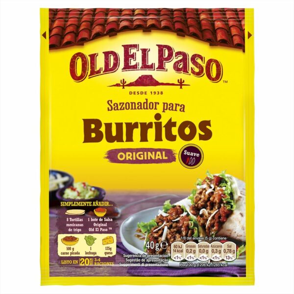 OLD EL PASO BURRITOS SAZONADOR 45GR