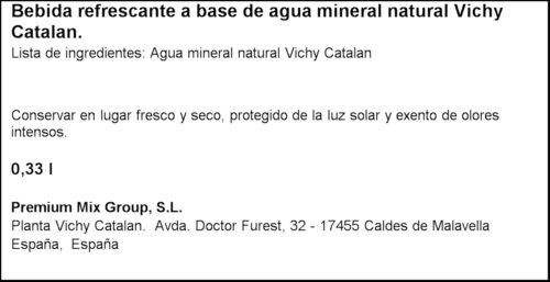 VICHY AIGUA NORMAL 33CL