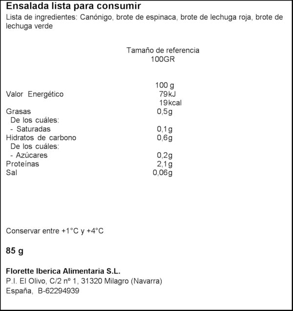 FLORETTE AMANIDA TENDRA 85GR