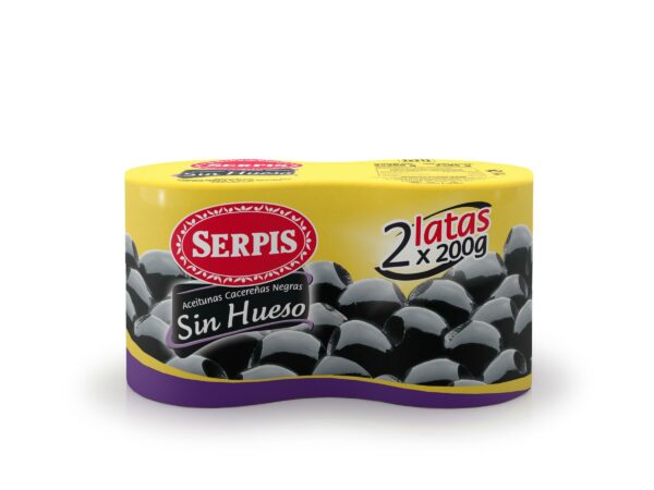 SERPIS OLIVES NEGRES SENSE OS 2X200GR