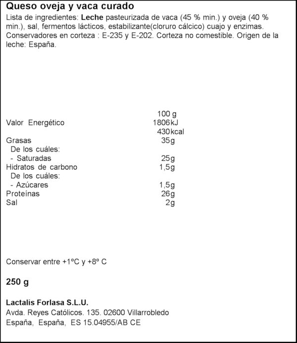 G.CAPITAN FORMATGE CURAT 250G