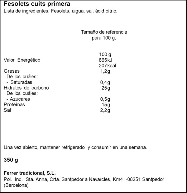 FERRER MONGETES STA PAU 350GR