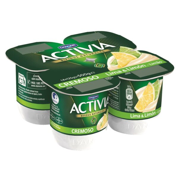 ACTIVIA IOGURT LLIMA/LLIMONA 0%MG 4X125GR