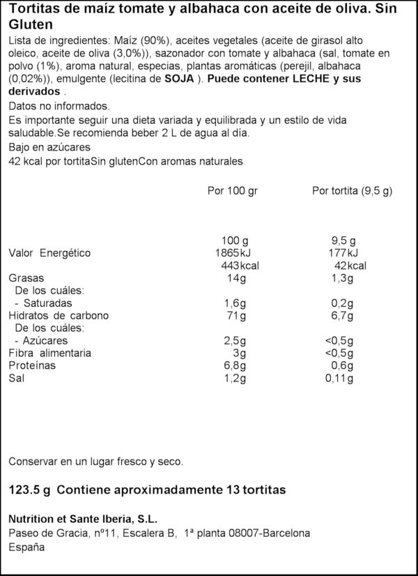 BICENTURY TORTITAS BLAT DE MORO AMB ORENGA 123,5GR