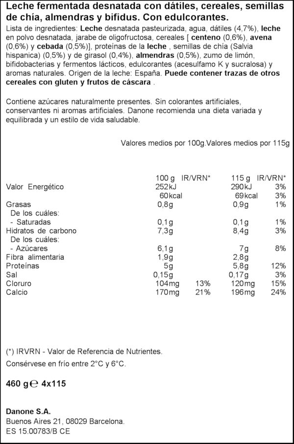 DANONE ACTIVIA 0% XIA - ATMELLA X4