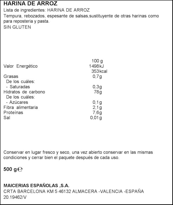 DACSA FARINA ARROS 500G