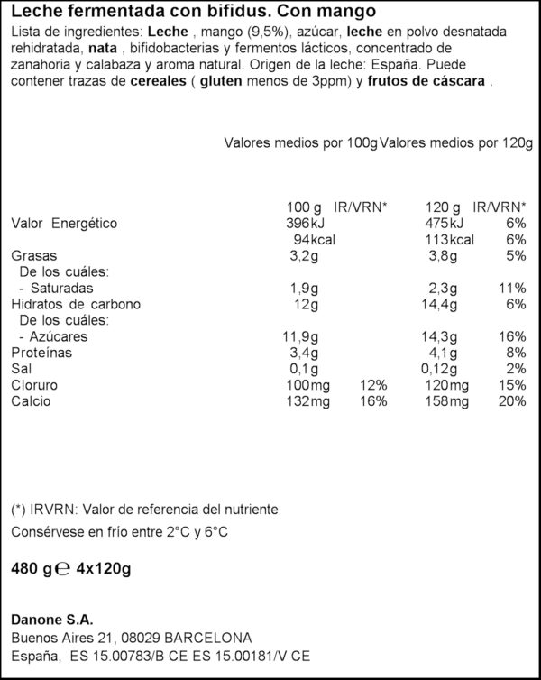 ACTIVIA IOGURT MANGO 4X125GR