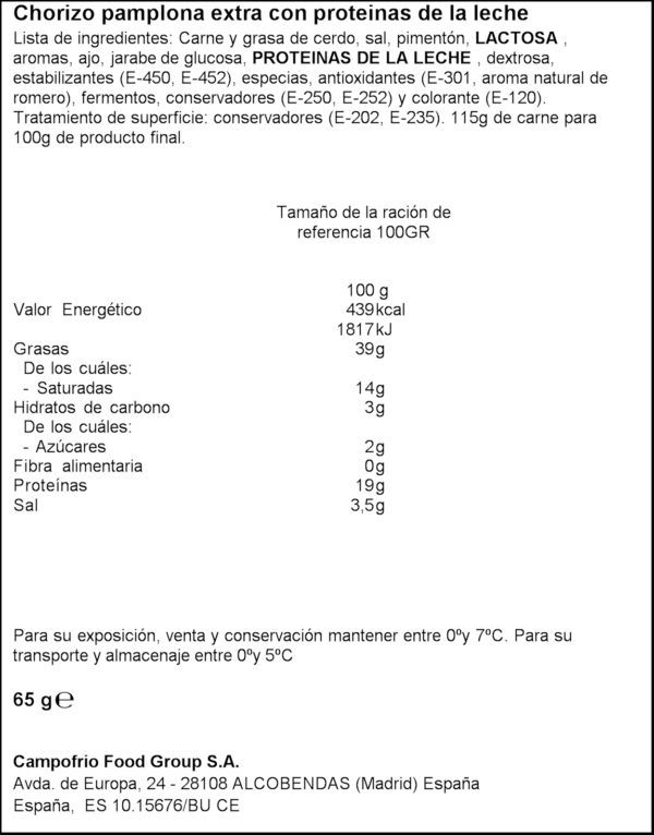 REVILLA XORIÇO PAMPLONA 1,10€ 65GR