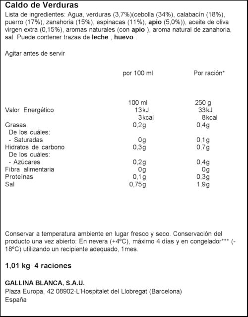 G. BLANCA BROU VERDURES 1L