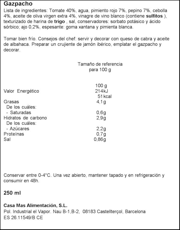 CASA MAS GASPATXO 25CL