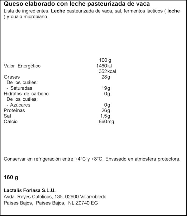 LEERDAMER FORMATGE LLESQUES 160GR