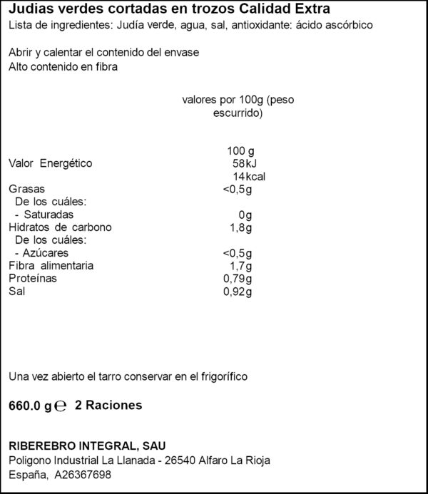 GUTARRA MONGETA VERDA 350GR