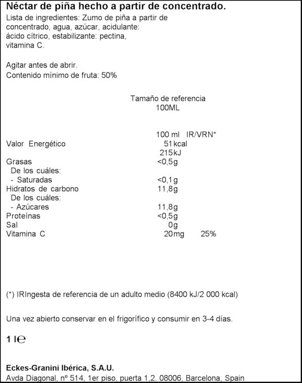GRANINI NECTAR DE PINYA 1L