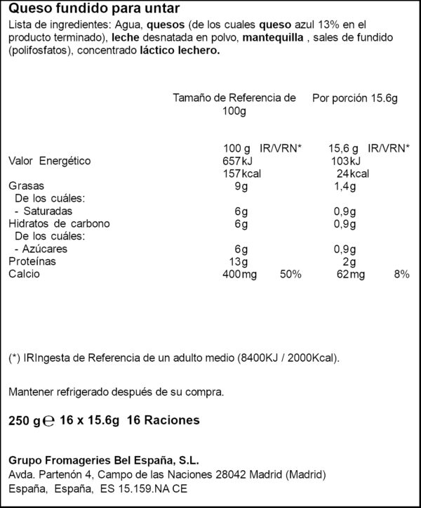 LA VACA QUE RIE FORMATGE BLAU LIGHT X16