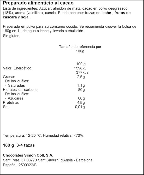 SIMON COLL XOCO.POLS 180GR