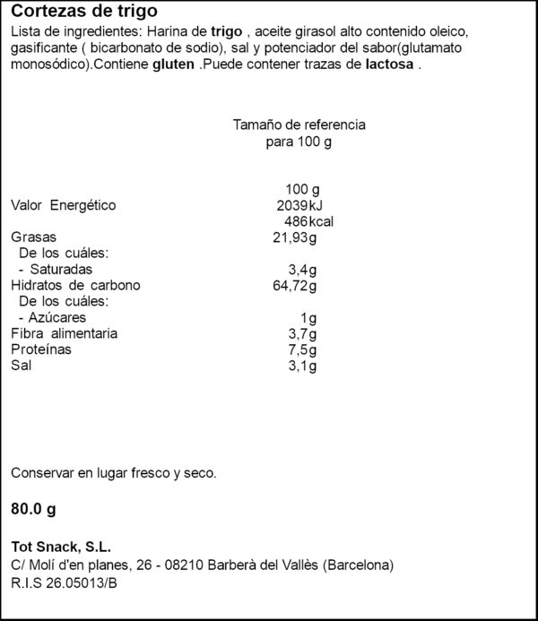 SNACK COTNES BLAT MORO 90