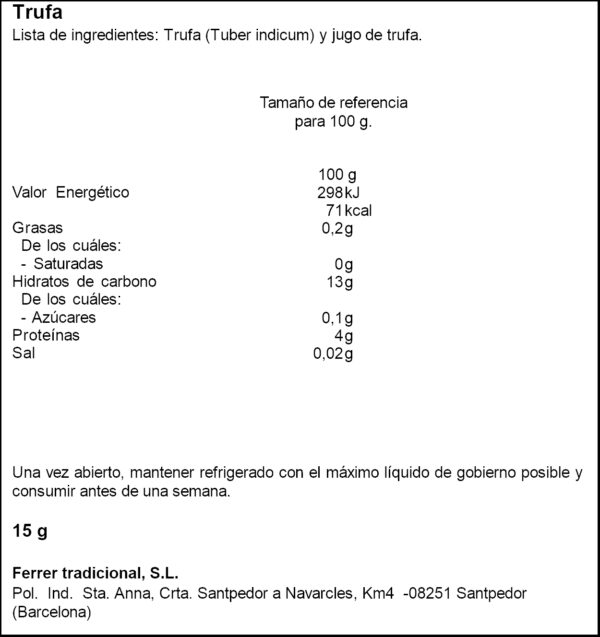 FERRER TOFONA EXTRA 15GR