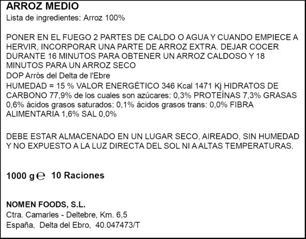 SEGADORES DEL SEGRE ARROS EXTRA 1KG