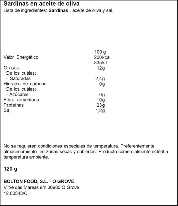 CUCA SARDINA OLIVA 125GR