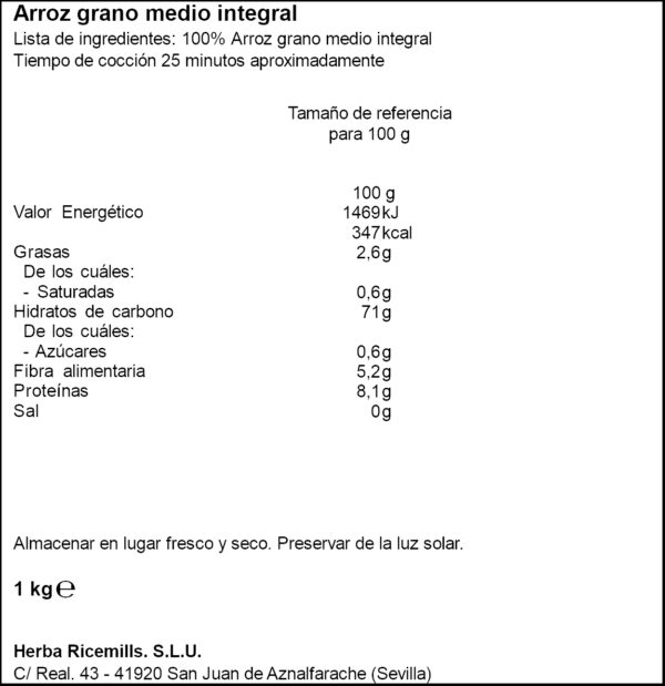 SOS ARROS INTEGRAL TRADICIONAL 1KG