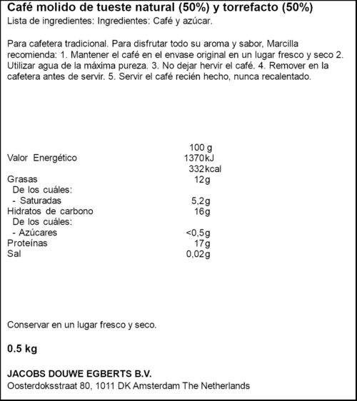 MARCILLA CAFE MOLT MESCLA 500GR