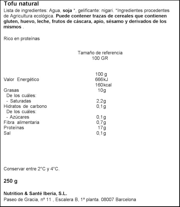 CEREAL BIO TOFU 250GR