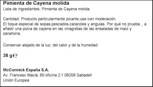 DUCROS PEBRE CAIENA MOLT 38G