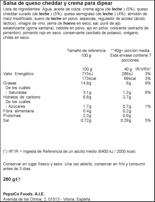 DORITOS SALSA FORMATGE 280GR