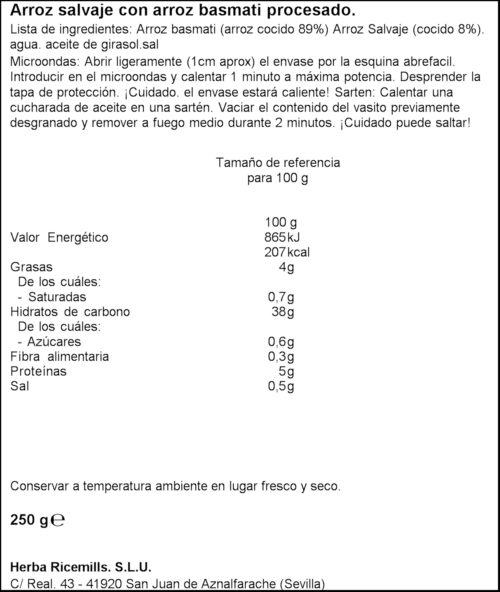 BRILLANTE ARROS SALVATGE BASMATI 2X125GR