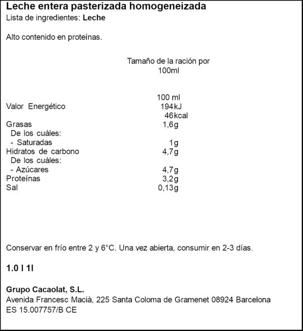 LETONA LLET FRESCA SEMIDESNATADA 1L