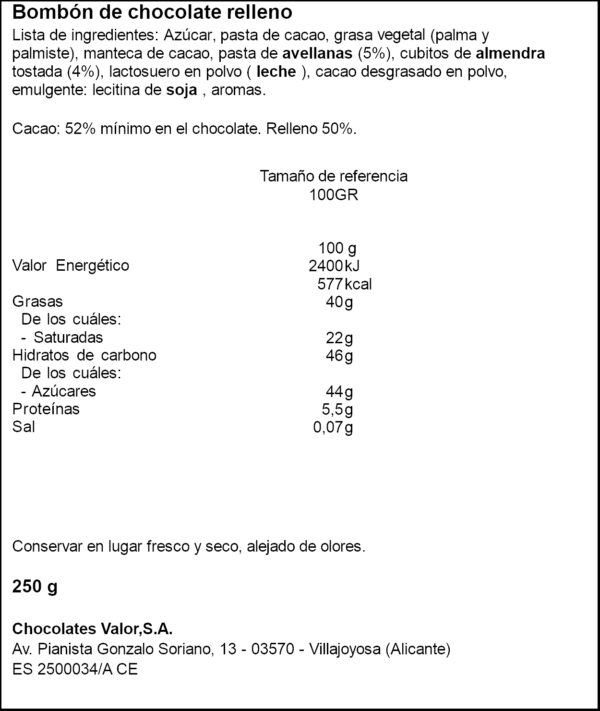 VALOR CACAU PUR 0%SUCRE 250GR