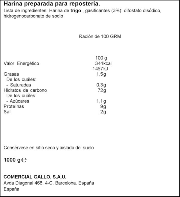 GALLO FARINA PA DE PESSIC 1KG