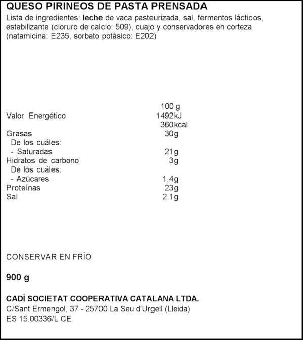 CADI MONTCERDA MINI 900GR