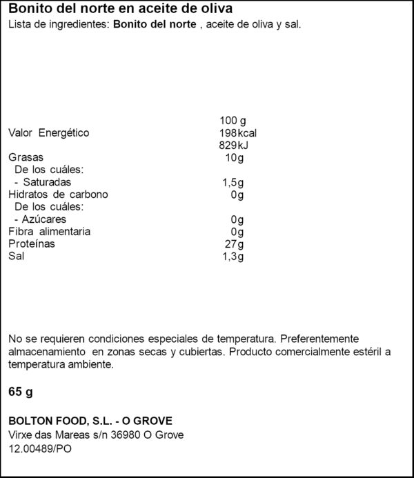 MASSO TONYINA OLI 70/105GR