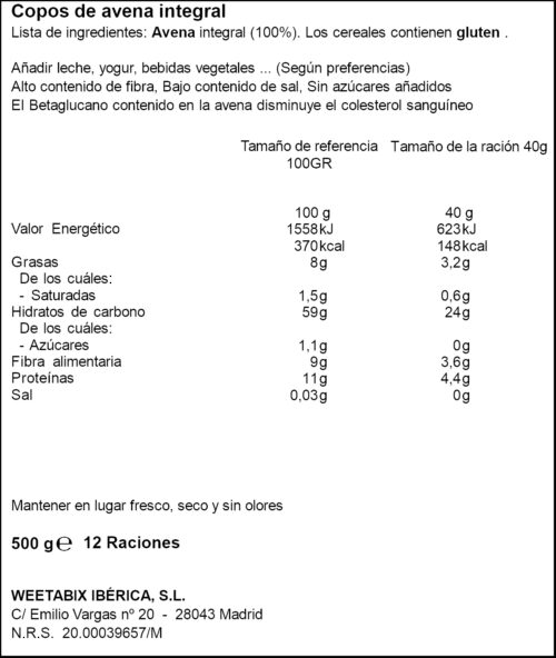 WEETABIX CIVADA SUAU 500GR