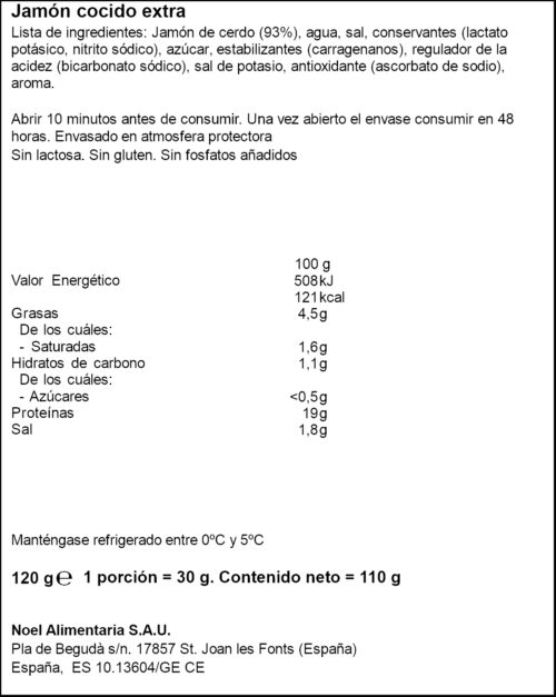 NOEL DELICIES PERNIL CUIT EXTRA 110GR