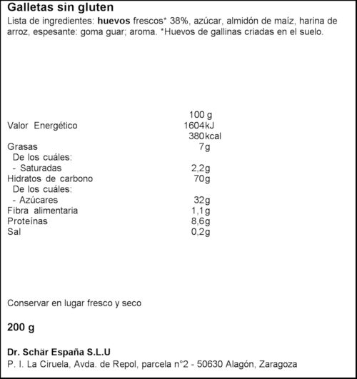 SCHAR SAVOIARDI S/GLUTEN 200GR